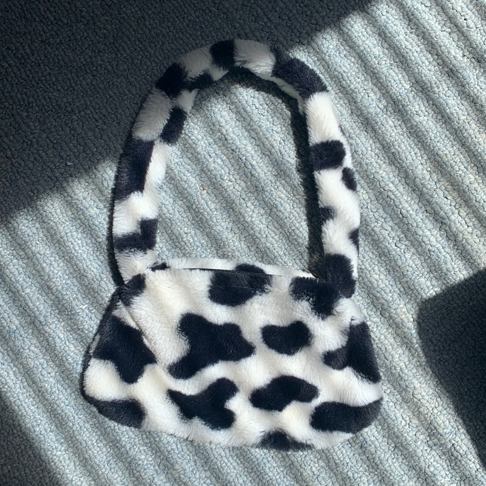 cow print mini purse